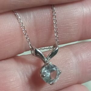 Dainty Sterling Silver Cubic Zirconia Necklace